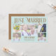 Nur verheiratete Hochzeitsankündigung - Blau Einladung (Vorderseite/Rückseite Beispiel)