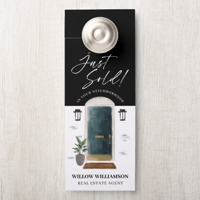 Nur verkaufen Real Anwesen Agent Grüne Wasserfarbe Türanhänger (Auf Knauf)