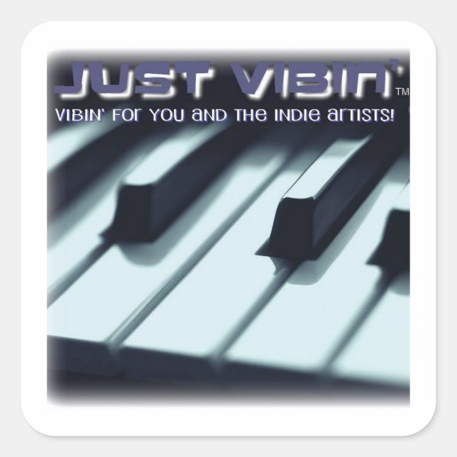Nur Vibin' Square Sticker (Vorderseite)