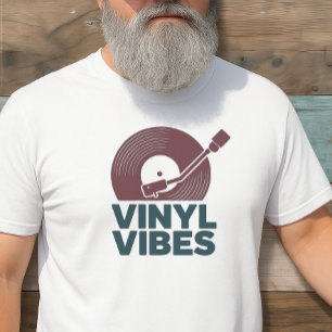NUR VINYL-VIBES VINTAGE-LOOK-PLATTENSPIELER-TSHIRT T-Shirt