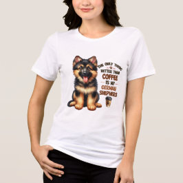 NUR WAS BESSER IST ALS KAFFEE IST DEUTSCHE SCHEPHE Tri-Blend SHIRT