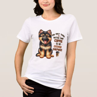 NUR WAS BESSER IST ALS KAFFEE IST DEUTSCHE SCHEPHE Tri-Blend SHIRT