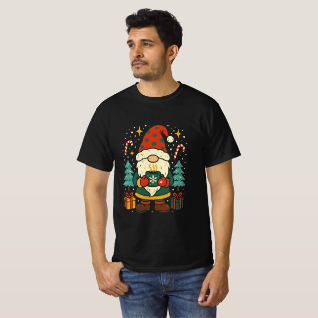 Nur Weihnachten Vibes - Ho Ho Ho Weihnachtsgottbei T-Shirt (Vorne ganz)