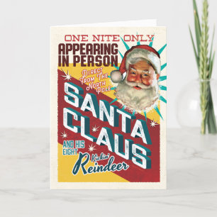 Nur Weihnachtskarten für eine Nacht Feiertagskarte