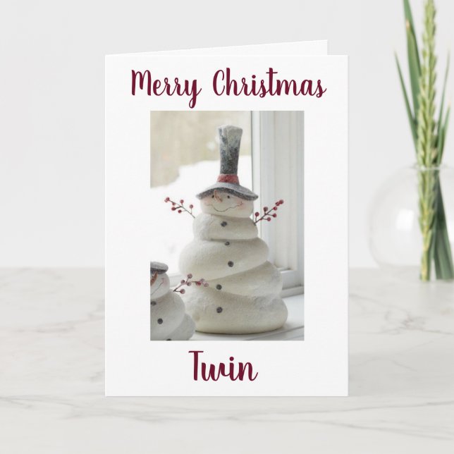 NUR WEIHNACHTSMITTEL FÜR MICH ****TWIN**** FEIERTAGSKARTE (Vorderseite)