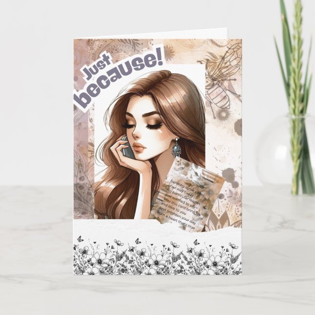 Nur, weil Ermutigung Grußkarte Dankeskarte (Vorderseite)