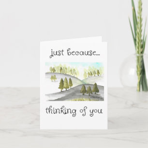 Nur weil, Folk Art, Aquarellbaumkunst Karte