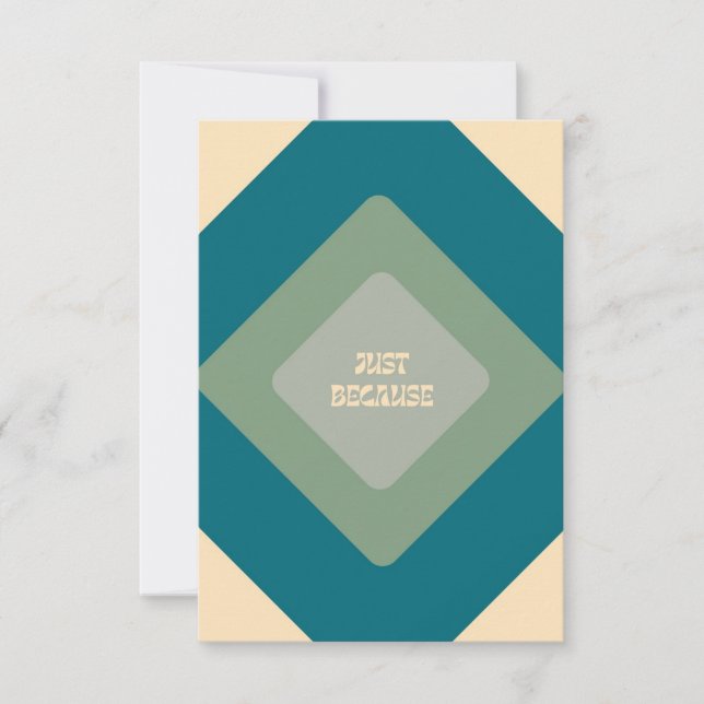 Nur weil Notecards in Blau Dankeskarte (Vorderseite)