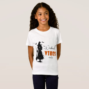 "Nur Wicked Vibes" - Halloween Black Hexe - T-Shirt