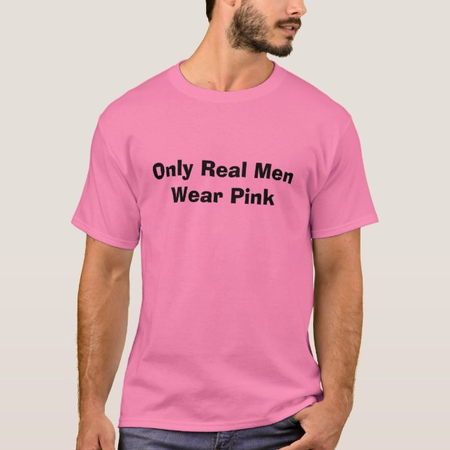 Nur wirkliches Herrenbekleidung-Rosa T-Shirt (Vorderseite)