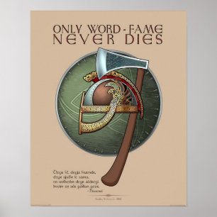 "Nur Wort-Ruhm stirbt nie" Poster (16x20")