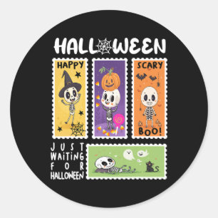 Nur zu Halloween Gewartet für Kinder Girlspostage Runder Aufkleber