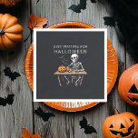 "Nur zu Halloween Napkins Gewartet | Funny Serviette<br><div class="desc">Fügen Sie Ihren Halloween-Festlichkeiten eine leckere Touch mit den Napkins "Just Warten for Halloween" hinzu. Diese Servietten sind in einem skelettartigen Design gestaltet und eignen sich perfekt für jedes Halloween-Party, jede sprichwörtliche Ansammlung oder ein Themenabend. Sie sind aus hochwertigem, absorbierendem Papier gefertigt und sowohl praktisch als auch stilvoll und eignen...</div>