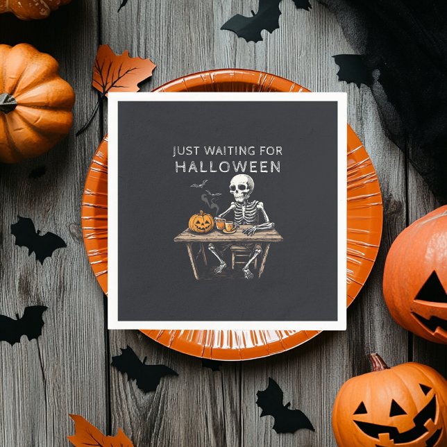 "Nur zu Halloween Napkins Gewartet | Funny Serviette (Von Creator hochgeladen)