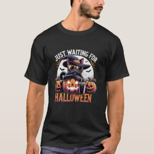 Nur zu Halloween niedliche Katze mit Pum Gewartet T-Shirt