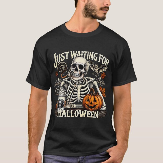 Nur zu Halloween Skeleton Kaffee Jack Gewartet T-Shirt (Vorderseite)