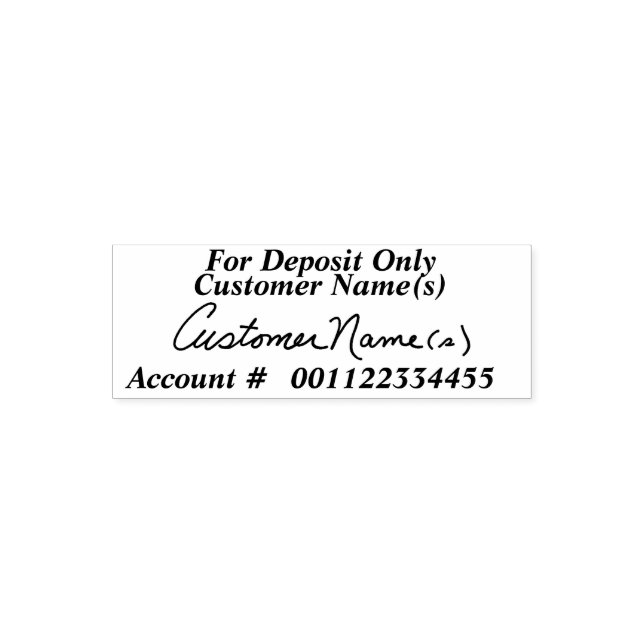 Nur zur Einzahlung mit dem Signaturbild Permastempel (Design)