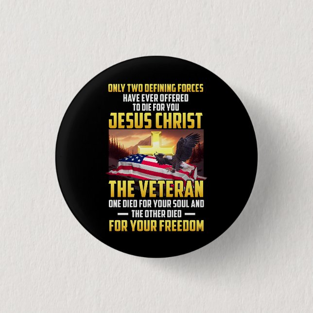 Nur zwei definierte Kräfte für Jesus Christus Die  Button (Vorderseite)