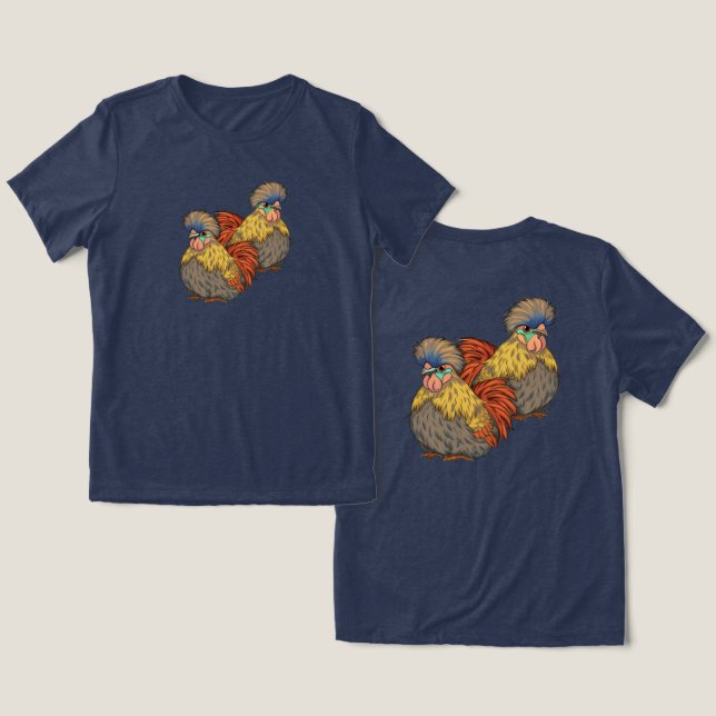 Nur zwei Küken Tri-Blend Shirt (Design Vorderseite & Rückseite)