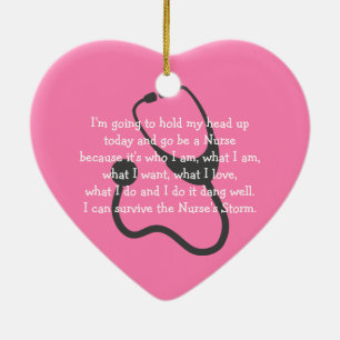 Nurational Pink Herz Weihnachtsgeschenk Keramik Ornament