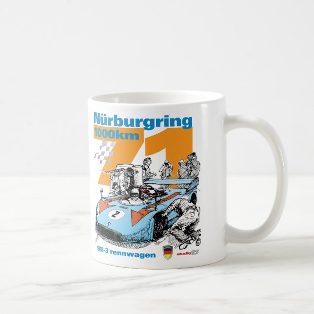Nurburgring 1973 1000 Kilometer Porsche 908-3 Kaffeetasse (Rechts)