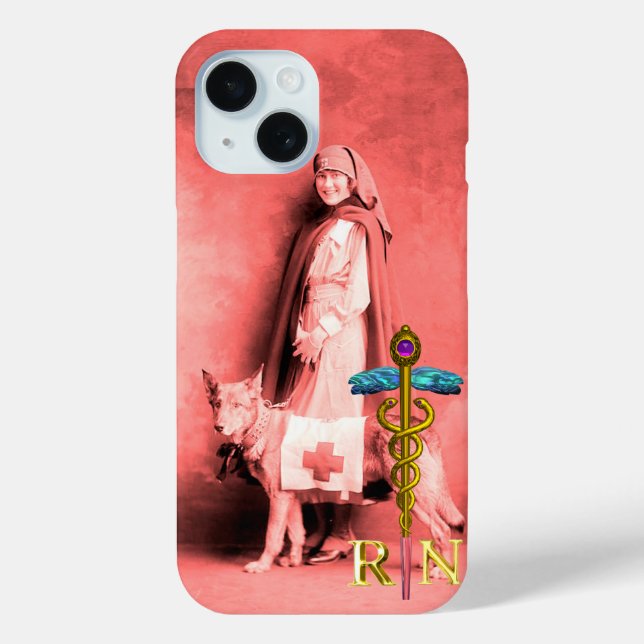 NURG- UND RÜCKWÜRDIGUNGSHUND/Gold Caduceus RN-Embl Case-Mate iPhone Hülle (Rückseite)