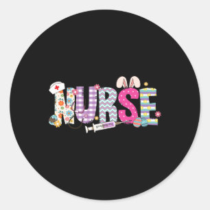 Nurlife Stethoscope Pflege Niedlich Osterhase E Runder Aufkleber
