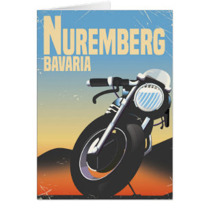 Nürnberg, Bayern Motorrad Vintage-Reiseplakat