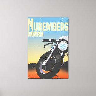 Nürnberg, Bayern Motorrad Vintage Reiseplakat Leinwanddruck