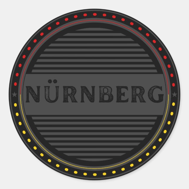 Nürnberg City Pride Emblem – German Identity Runder Aufkleber (Vorderseite)