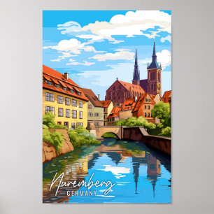 Nürnberg Deutschland Kunstzeitalter Poster