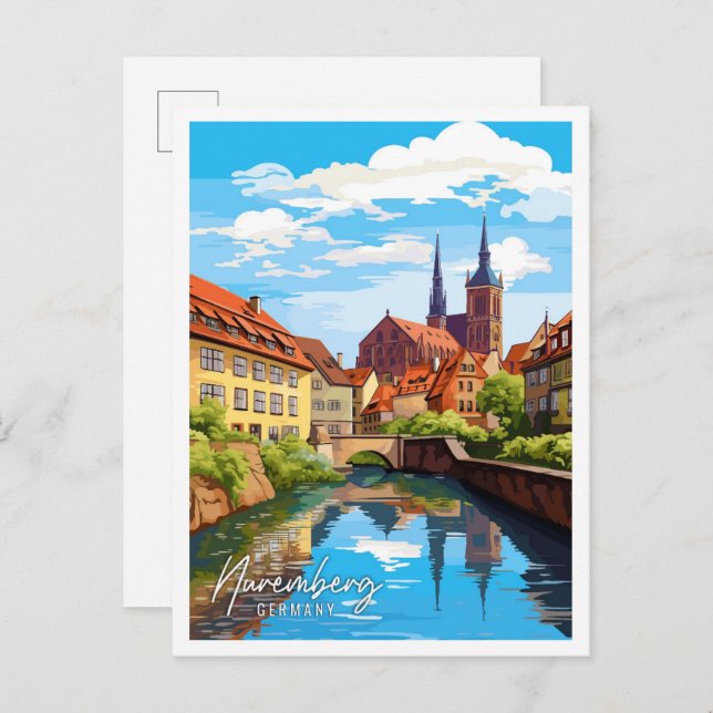 Nürnberg Deutschland Kunstzeitalter Postkarte (Vorne/Hinten)
