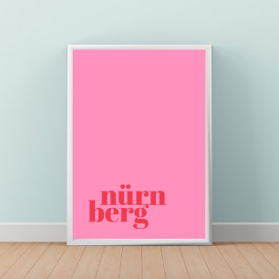Nürnberg Deutschland modernes Stadt Plakat
