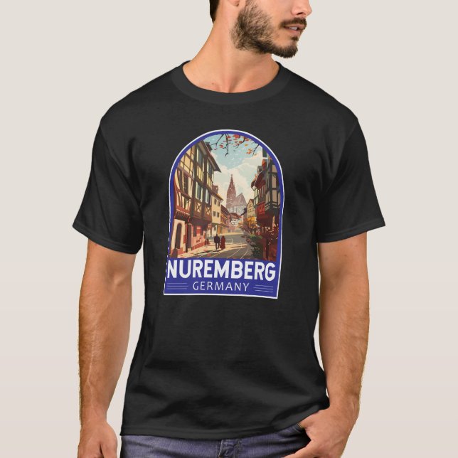 Nürnberg Deutschland Reisen Kunst Vintage T-Shirt (Vorderseite)