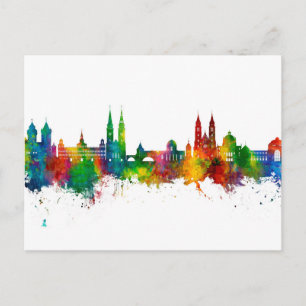 Nürnberg Deutschland Skyline Postkarte