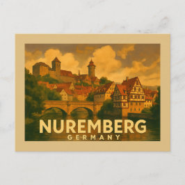 Nürnberg Deutschland Stadt Kunst Postkarte