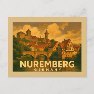 Nürnberg Deutschland Stadt Kunst Postkarte