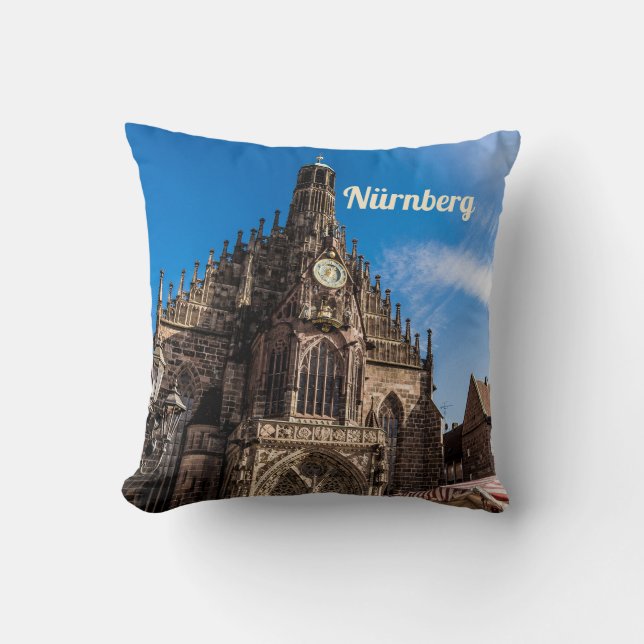 Nürnberg Hauptmarkt Nürnberg Bayern Deutschland Kissen (Vorderseite)
