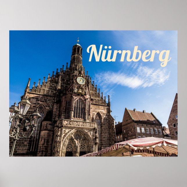 Nürnberg Hauptmarkt Nürnberg Bayern Deutschland Poster (Vorne)