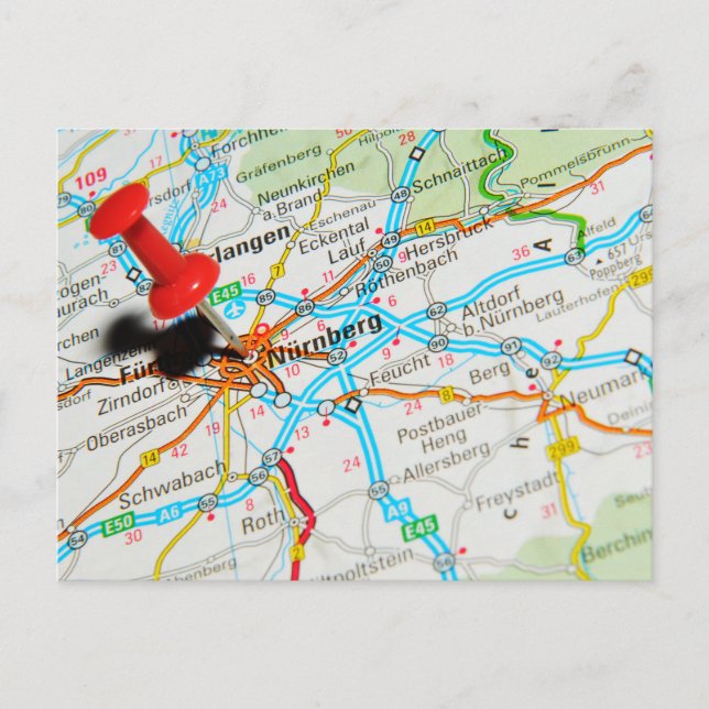 Nürnberg, Nürnberg Deutschland Postkarte (Vorderseite)