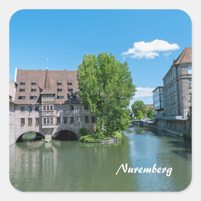 Nürnberg Quadratischer Aufkleber (Vorderseite)