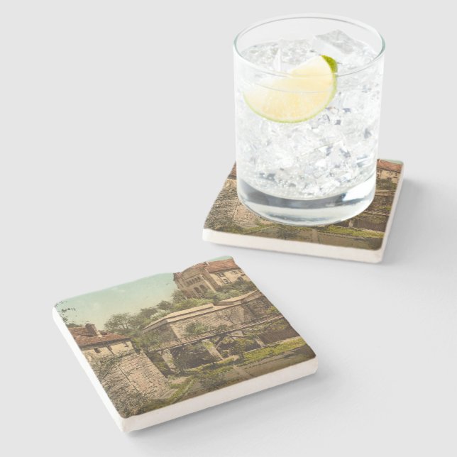 Nürnberg-Schloss, Bayern, Deutschland Steinuntersetzer (Seitenansicht)