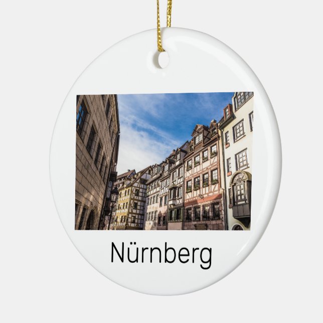 Nürnberg Stadtbild Bayern Deutschland Souvenir Keramik Ornament (Links)