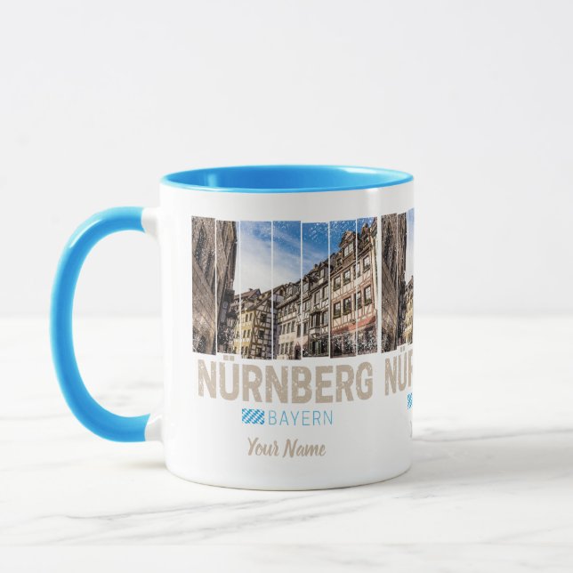Nürnberg Vintag Bayern Deutschland Souvenir Tasse (Links)