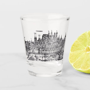 Nürnberger Mittelalterstadt in Deutschland Schnapsglas