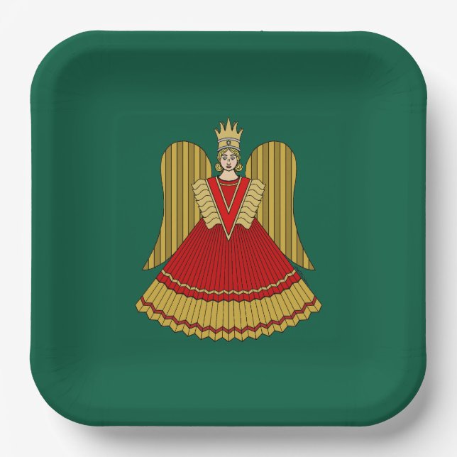 Nürnberger Weihnachtsengel Pappteller (Vorderseite)