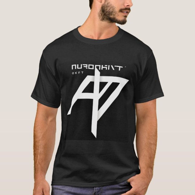 NURONKIT Schwarzer T - Shirt - Futuristischer Rand (Vorderseite)