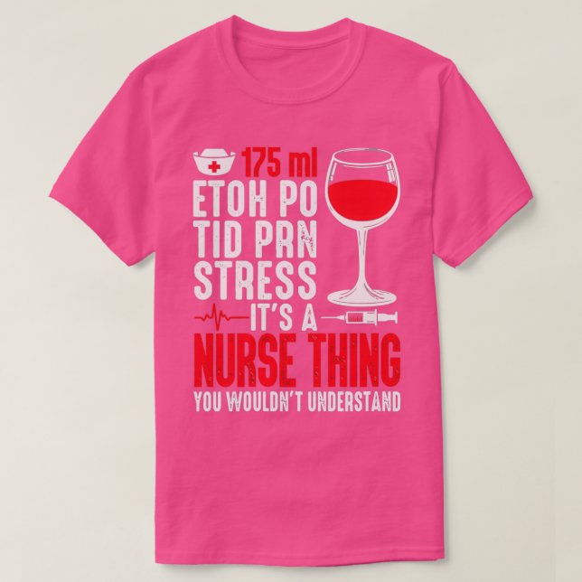 Nurse 175 ml EtOH Po Tid Druck T-Shirt (Design vorne)