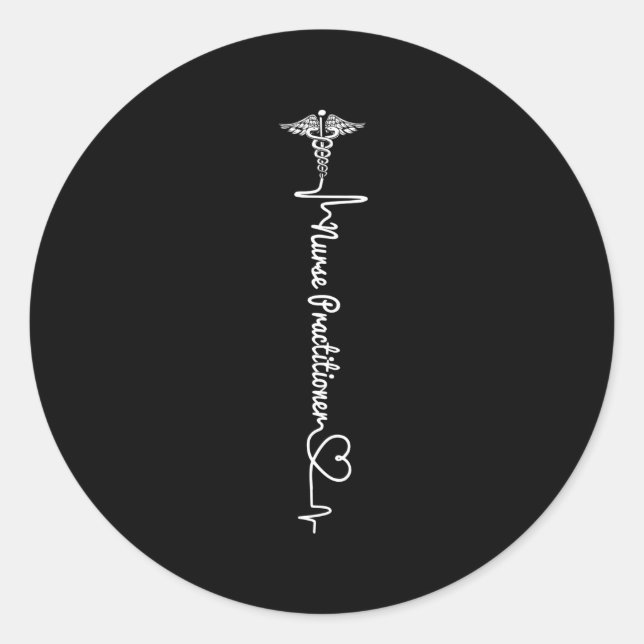 Nurse 365 Np Nurse Practitioner Runder Aufkleber (Vorderseite)