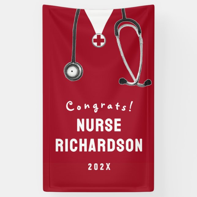 Nurse Abschluss Banner (Vertikal)